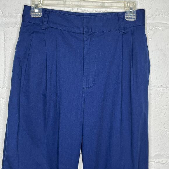 TNA Aritzia Women's Navy Blue High Rise Wide Leg Crawford Trouser Pants Size 2 - Picture 2 of 10